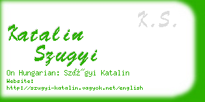 katalin szugyi business card